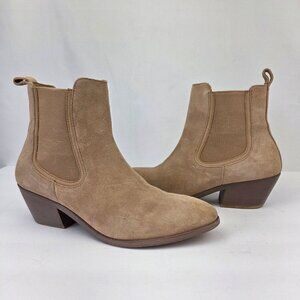 Thursday Duchess Chelsea Handmade Suede Ankle Boots Dune Size 8